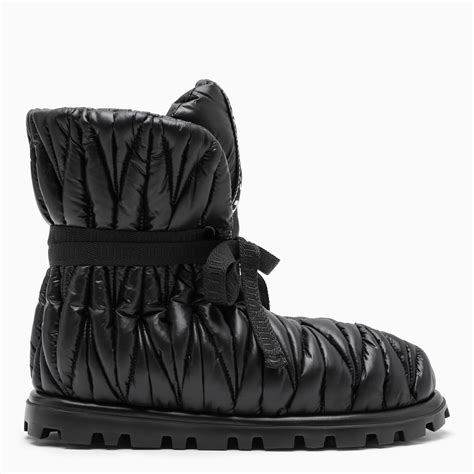 miu miu padded nylon boots|miu buckle boots.